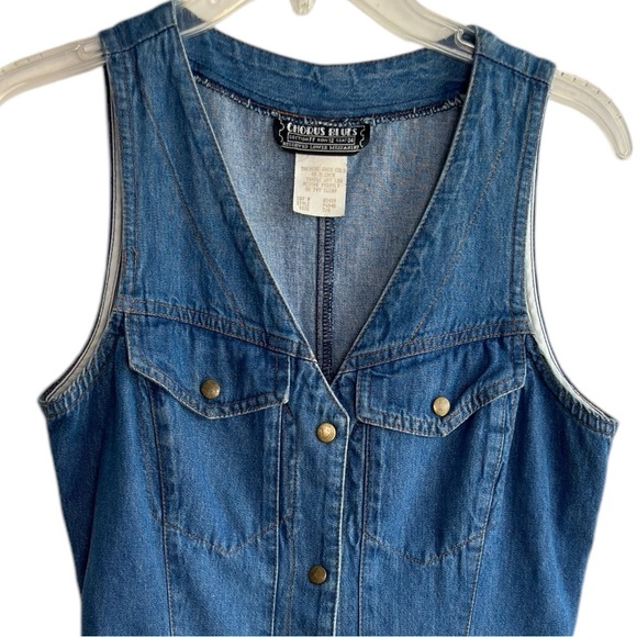 Vintage Denim Maxi Dress - Picture 14 of 15